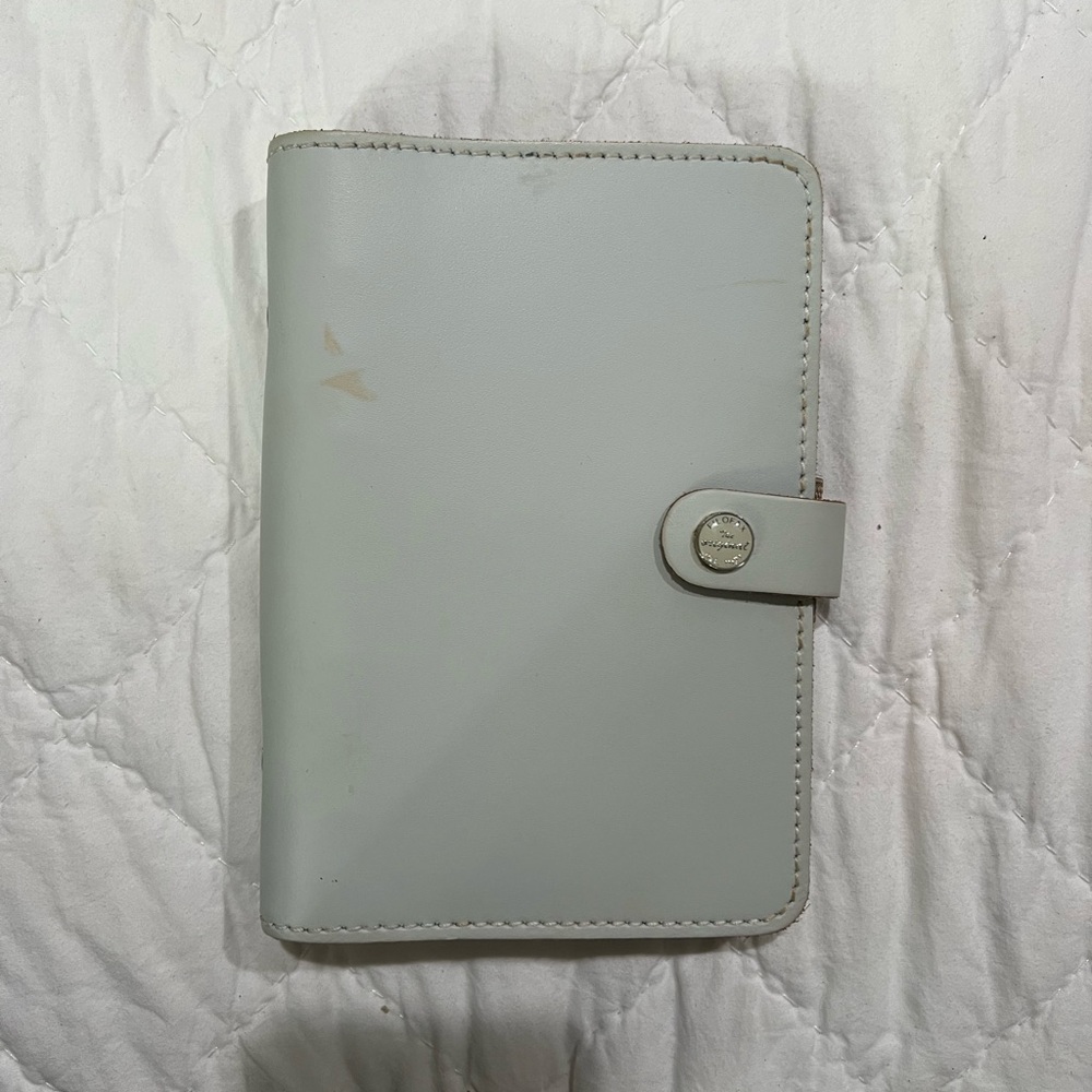 Personal size Filofax in color Duck Egg Blue